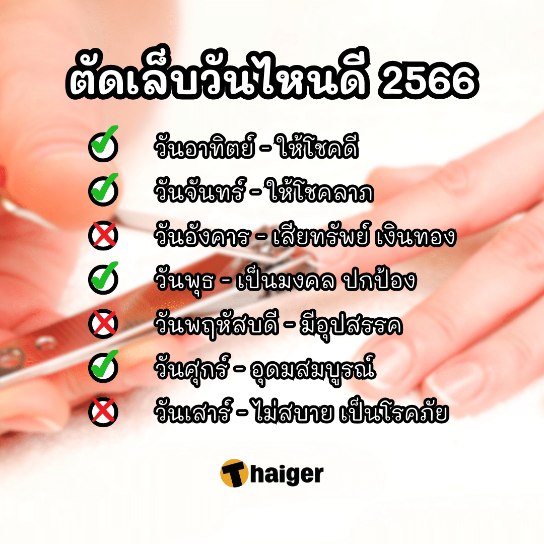 ตัดเล็บวันไหนดี มิถุนายน 2567 เสริมดวงโชคลาภ วาสนา