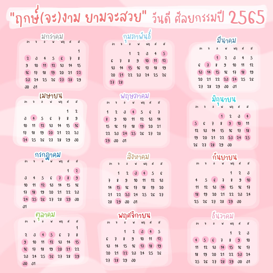 ฤกษ์ศัลยกรรม 2567 ตามวันเกิด เสริมดวงตามวันเกิด