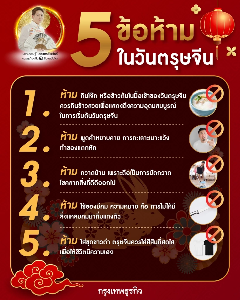 ข้อห้ามวันตรุษจีน เดือนพฤษภาคม 2567 เสริมดวงสุขภาพ แข็งแรง