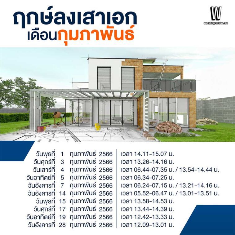 ฤกษ์สร้างบ้าน ฤกษ์ลงเสาเอก 2568 เสริมดวงการงาน มั่นคง ช่วยให้คุณโดดเด่น เป็นที่จดจำ