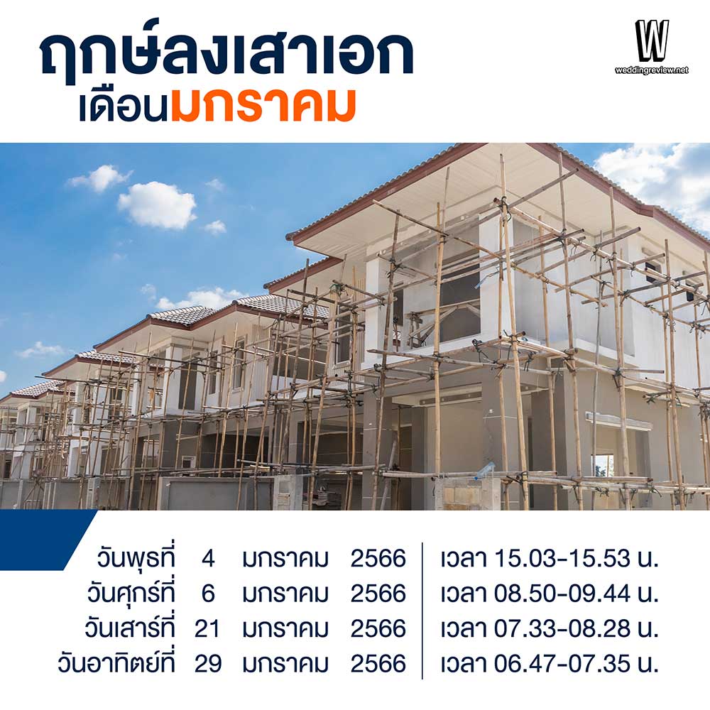 ฤกษ์สร้างบ้าน ฤกษ์ลงเสาเอก 2568 เสริมดวงการงาน มั่นคง ลองดูและบันทึกไว้เพื่อโชคดี